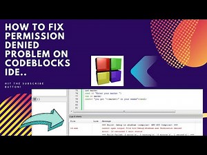 fixed the problem of cannot ouput file permission denied in codeblocks...by the coding factory