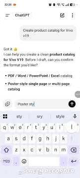 creating product catalog using chatgpt