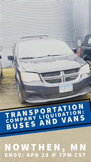 OPEN FOR BIDDING! 🚐 Transportation Company Liquidation: Buses and Vans. Bid Online: https://bid.bid-2-buy.com/ui/auctions/131625 Location: Nowthen, MN Ends: Apr 28 @ 7:00pm CST | Bid-2-Buy.com