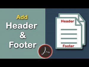 How to add header and footer to pdf in Adobe Acrobat Pro DC