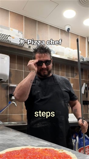 No one could do this pizza challenge then the pizza chef arrived