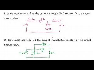 Determining currents using Loop analysis