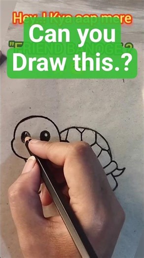 Easy Doodle Art | From Lines to Cute Turtle 🐢 ☺️