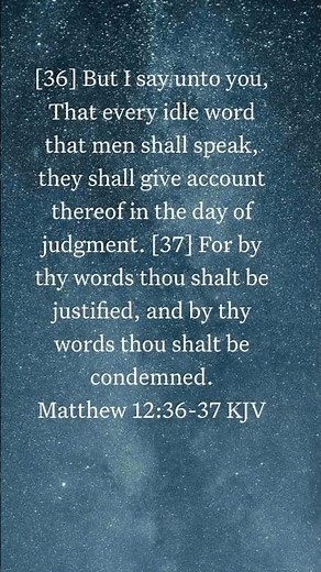 BIBLE AUDIO MATTHEW 12:36-37 || God's Word - Bible Stories #Shorts