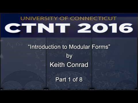 Introduction to Modular Forms - Part 1 of 8
