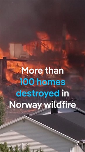 More than 100 homes have been lost to a blaze in Drammen, a municipality in southern Norway around 30 miles away from Oslo. The exact cause of the fire is still unknown, but the flames spread rapidly due to strong winds and dry vegetation. Wildfires are becoming more common in the north European country, due to drier climate conditions. #dwnews