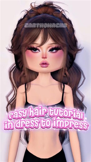 *EASY* HAIR COMBO TUTORIAL IN DRESS TO IMPRESS || #dti #dresstoimpress #roblox #dresstoimpressroblox