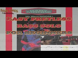 EASY FRETLESS BASS SOLO with TABS and SHEET - Gary Moore - Empty Rooms - Live Bass Solo