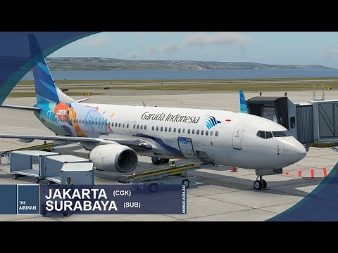 X-Plane 12 | IVAO | Garuda Indonesia B737-800 | Jakarta (CGK) - Surabaya (SUB) - Jakarta (CGK)