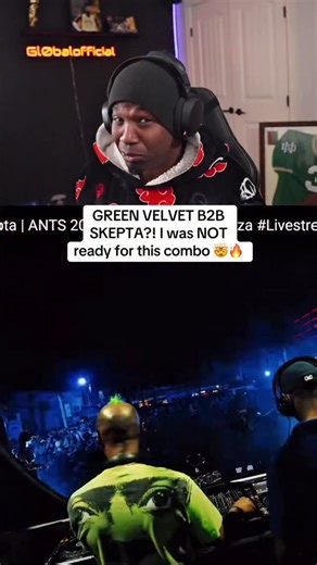 GREEN VELVET B2B SKEPTA?! I was NOT ready for this combo 🤯🔥 Credit @officialgreenvelvet @skepta Track ID: Shermanology - Hot (Green Velvet & Shermanology Remix) - Unreleased #dj #greenvelvet #skepta #djmix #techhouse #techhousemusic #djing #housemusic #reaction | GL0BAL