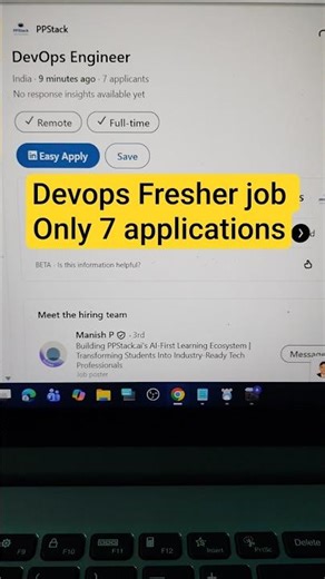 Devops engineer job opening 2025 | Devops fresher job #devopsjobsforfresher