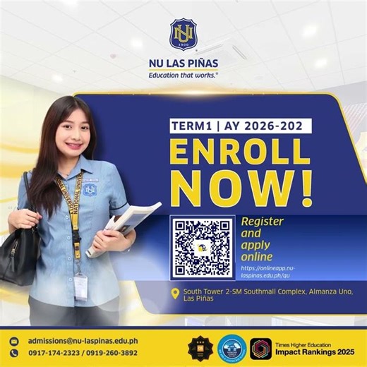 Senior High School enrollment is now open at NU Las Piñas!