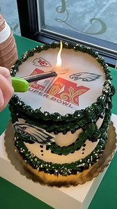 45K views · 21K reactions | Taking a lot of orders for our burn cakes, we changed up the design on top to match the Super Bowl logo! To place an order contact us at the Bakery 856-352-2779. The deadline to order these cakes will be February 4. Based on the amount of orders, I would call sooner because there’s so many orders that we can fill. 礪礪礪Go Birds!! | Platinum House of Sweets | Facebook