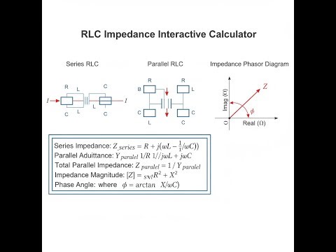 RLC Impedance Interactive Calculator - Instructions Video