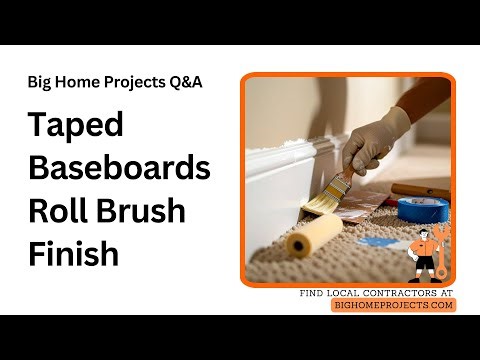 Taped Carpet Shielding BrushthenRoll Baseboard Finish