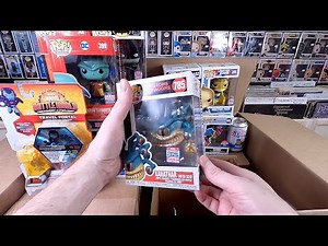 Sorting Funko Pops at this New York City Funko Pop Shop for a Whatnot sale.