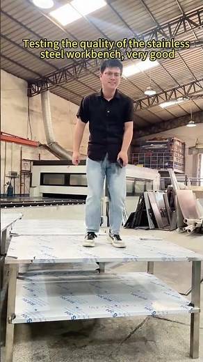 How Strong Is This Stainless Steel Work Table? Real Test #stainlesssteel #factory#workbench