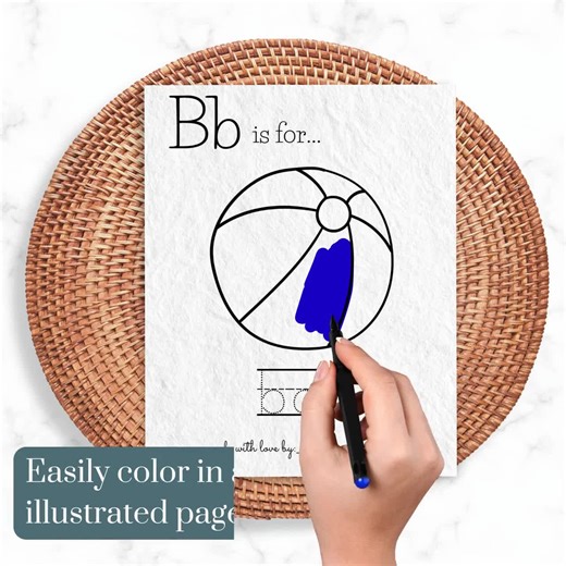 Red Bow ABC Book, 1st Christmas Gift, Coquette Baby Shower Activity Printable Alphabet Coloring Book Pages