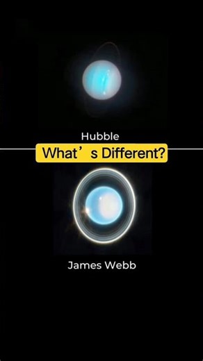 ✨ Uranus Through Hubble vs. JWST — What’s Different? 🔵