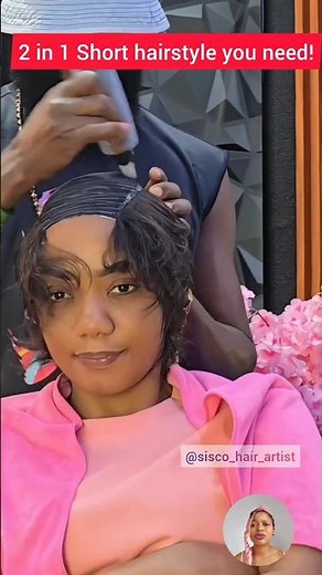 The 2 in 1 Short hairstyle you need - pixie cut wigged on scalp