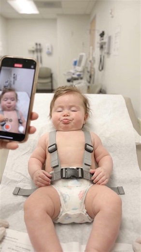 Why the doctor is adjusting the baby's harness #parenting #tips