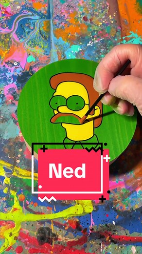 Ned Flanders #satisfying #asmr #art #simpsons