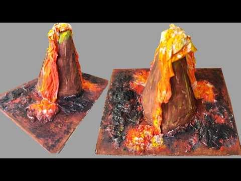 How to Make a Volcano Model at Home | School Project Idea/Simple DIY Science Project/DIY Volcano