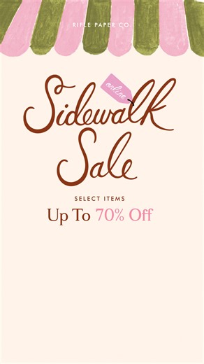 The Summer Sidewalk Sale is here! ✨ Get up to 70% off sitewide picks, including a new, limited-run desk collection and more sale exclusives. | Rifle Paper Co.