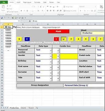 External Excel files open and edit with multi column databases from one mask Excel VBA
