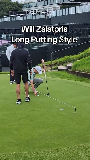 Will Zalatoris Long Putting Style Warm Up before 2nd Place Finish In Genesis Invitational #golf #golftiktok #putting