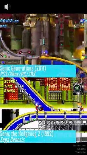 Sonic Generations vs Sonic The Hedgehog 2 | Chemical Plant Zone