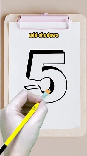 How to Draw 3D Number 5: Easy Step-by-Step Tutorial