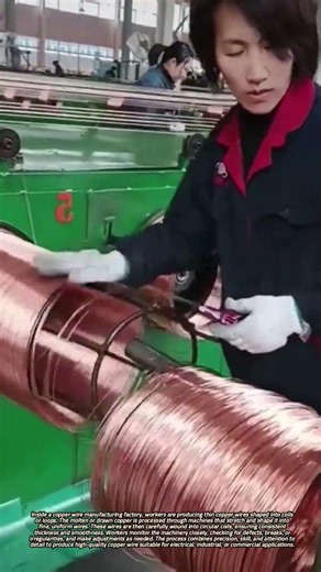 Producing and Coiling Thin Copper Wires in a Manufacturing Facility