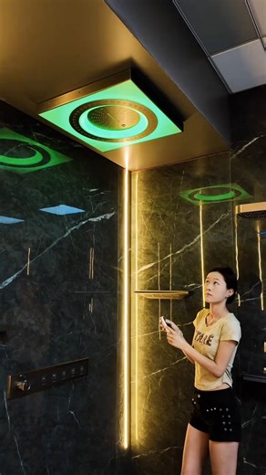 293K views · 3.8K reactions |  Shower Solo in Style ✨ Turn every shower into your private concert! Built-in Bluetooth speakers and LED lights make every drop dance to your rhythm.  #MusicShower #SmartBathroom #LuxuryLiving #HomeSpa #relaxvibes☀️ | Home Kitchen Supplies | Facebook