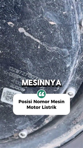 POSISI NOMOR MESIN MOTOR LISTRIK