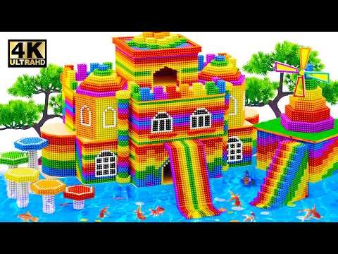How To MAke Park Playground Have Water Slide, Swimming Pool From Miniature Magnetic Balls