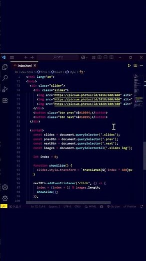 How to Make an Image Slider using HTML, CSS & JavaScript
