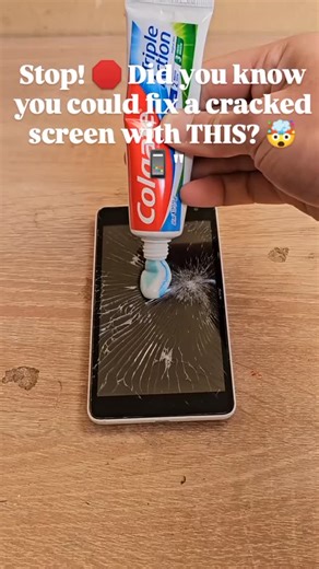 Diy Craft Hacks on Instagram: "Stop! 🛑 Did you know you could fix a cracked screen with THIS? 🤯📱" ​Wait... is this magic or just a genius hack? ✨ I tried the toothpaste trick on this broken phone and you won't believe the finish! 🦷💨 ​Whether you’re a DIY lover or just love satisfying craft videos, you have to see this! Save this for the next time you have a "tech emergency." 💾 ​👇 What do you think? Real or Fake? Let me know in the comments! #diyhacks #craftideas #phonerepair #lifehacks #s