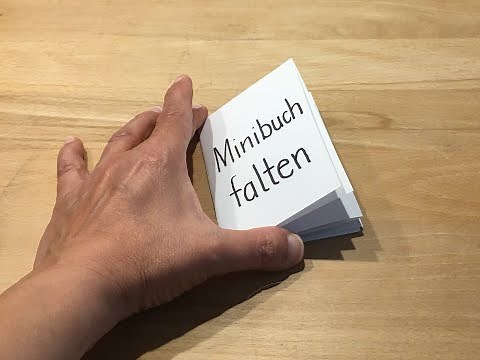 Ein Minibuch (Papierbüchlein mit 8 Seiten) falten