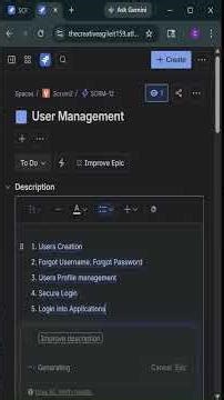 How to Write/Improve Epic using JIRA AI