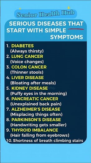Serious Diseases That Start With Simple Symptoms After 60 | Senior Health Warnings