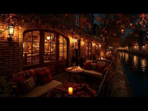 Warm November Music for Relaxing, Studying 🍂 Smooth Fall Piano at Cozy Porch Ambience