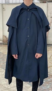 Men's Grey Wool Inverness Cape - Victorian Style Coat - Etsy