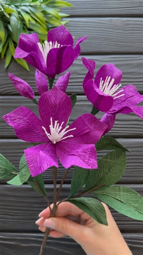 WoW! Easy Crepe Paper Flower DIY Decoration Craft Idea