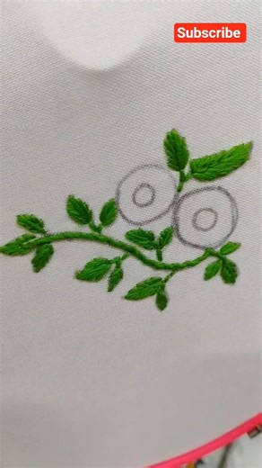 beautiful hand embroidery# leaves#hand embroidery simple design#beginners