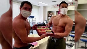Japan sushi chef using bodybuilder delivery to buoy COVID-19 hit business