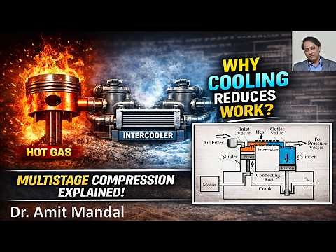Multistage Compression Explained 🔥 | Why Cooling Reduces Work? | Intercooling Concept + Derivation