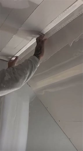 How to drywall cornar tepa with putty#shots #satisfying