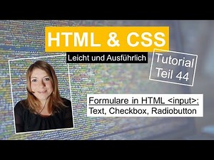 HTML Forms (1) Checkbox, HTML Tutorial German Part 44