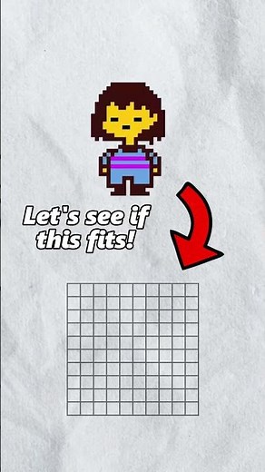 Will frisk fit in a 10x10 grid? #pixelart #pixelarttutorial #drawing #undertale
